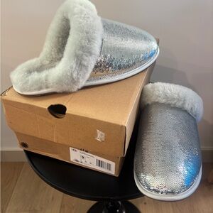 UGG Silver Sequin Slippers